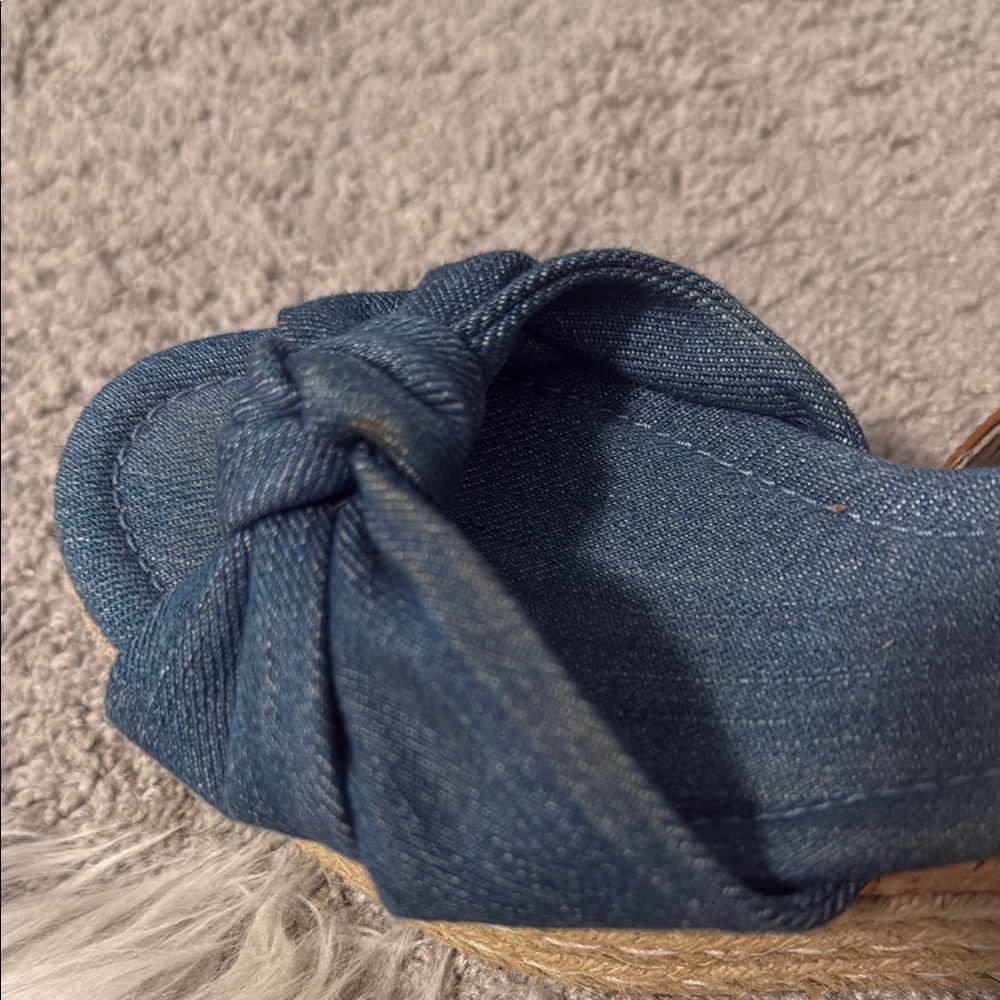 Michael Kors Blue and Tan Espadrille Wedges - Picture 7 of 7